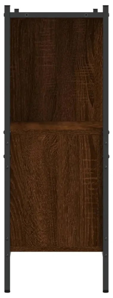 barna tölgy színű szerelt fa könyvszekrény 102x28x77,5 cm