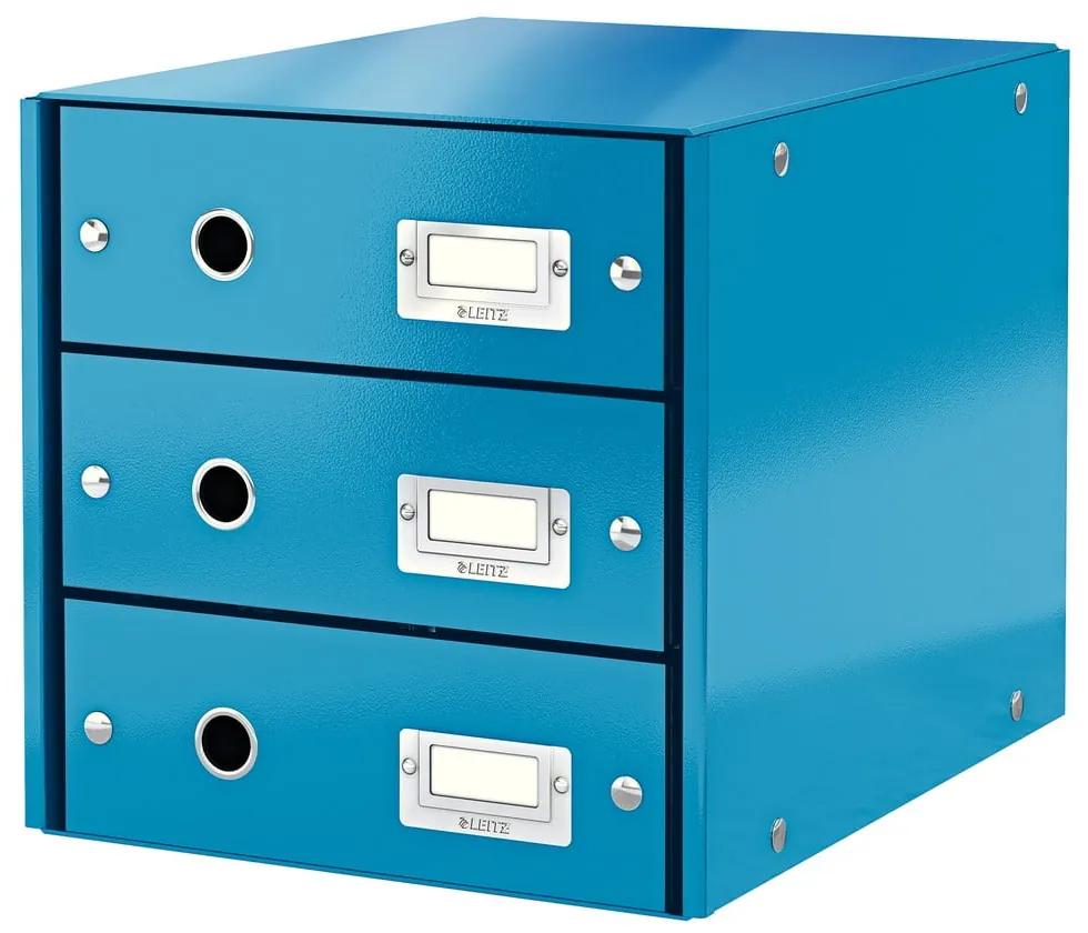 Office kék 3 fiókos doboz, 36 x 29 x 28 cm - Leitz