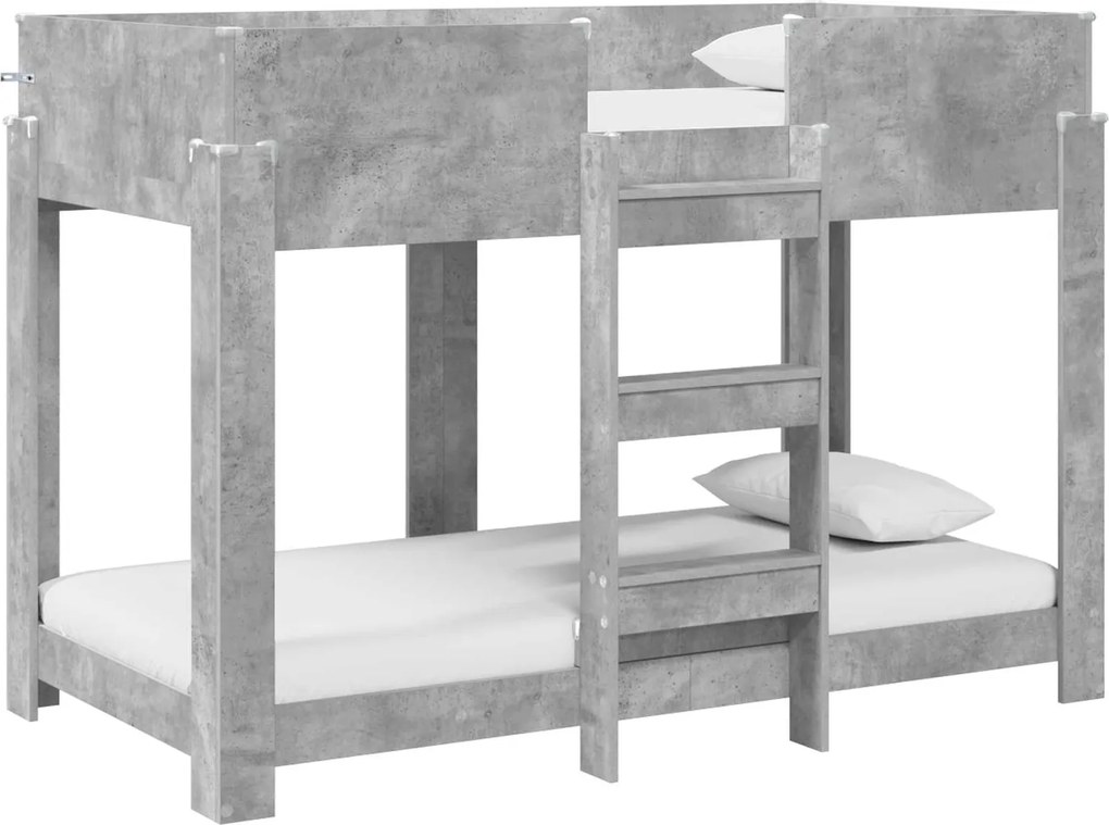 vidaXL Szükidő ágy Beton Szürke 80 x 160 cm Faanyag
