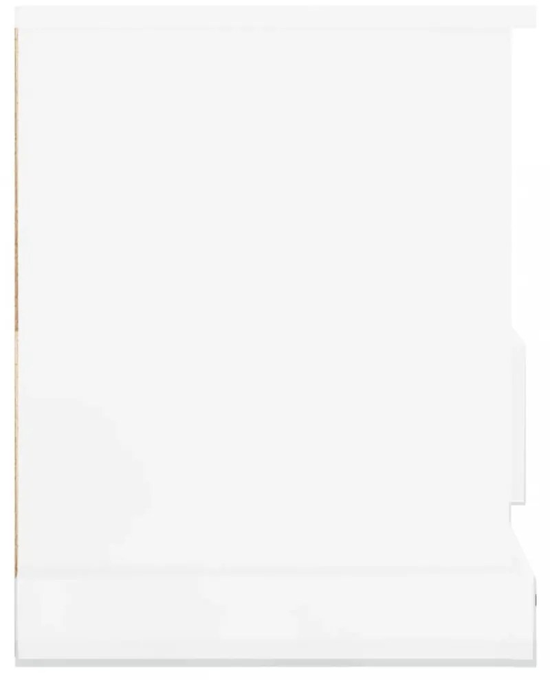 fehér magasfényű szerelt fa TV-szekrény 93x35,5x45 cm