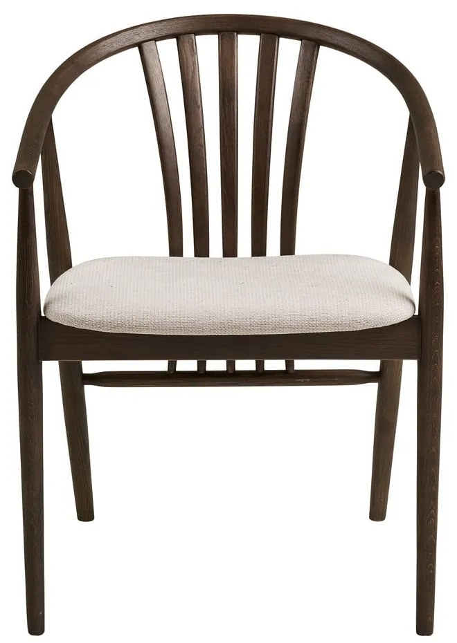 Sötétbarna tölgyfa karfás étkezőszék Agustin – House Nordic