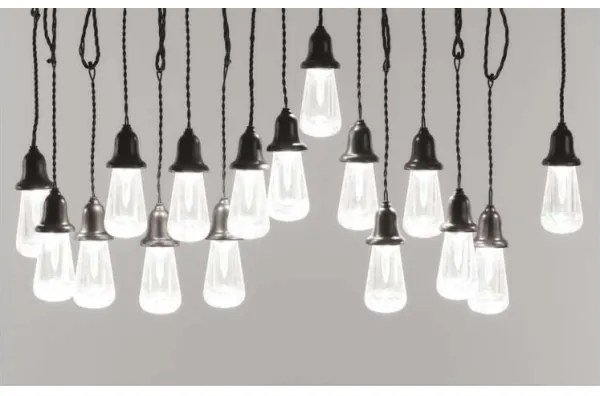 LED Kültéri dekorációs fényfüzér 16xLED 8,6m IP44 hideg fehér