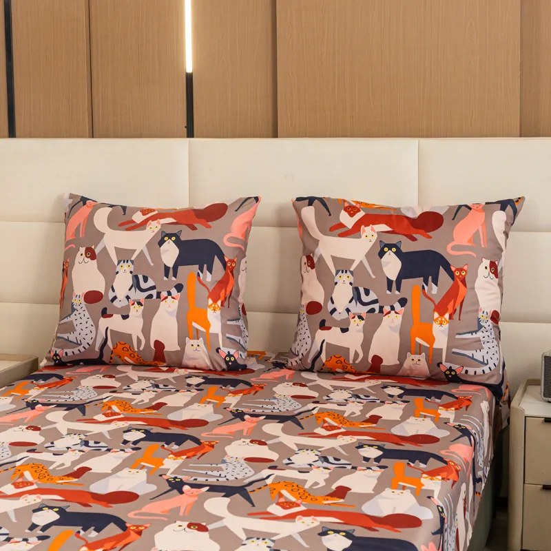 Mikroszálas ágyneműhuzat CATMOSPHERE színes Ágyneműhuzat mérete: 2 db 70 x 90 cm | 200 x 220 cm