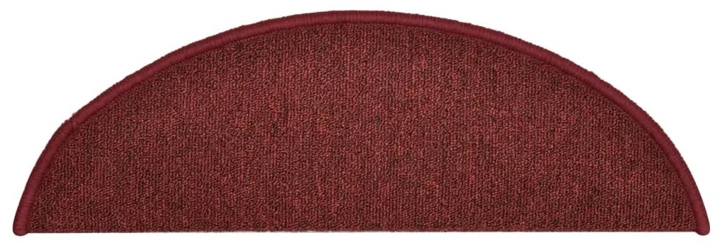 15 db lépcsőszőnyeg 56 x 17 x 3 cm bordó félkör alakú