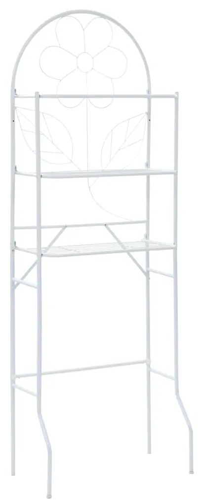 Fehér WC feletti tárolóállvány 60 x 33 x 174 cm