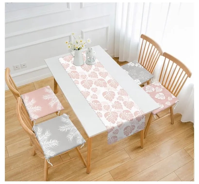 Asztali futó és székpárna szett 5 db-os Tropical Leaves – Mila Home