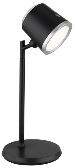 Globo 58454B - MEEYA LED érintős asztali lámpa, 6W, 3,7V, fekete