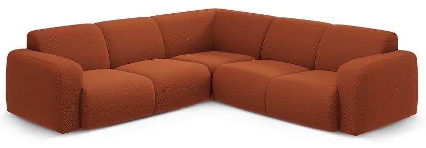 Barna buklé sarokkanapé (variálható-L alakú) Molino – Micadoni Home