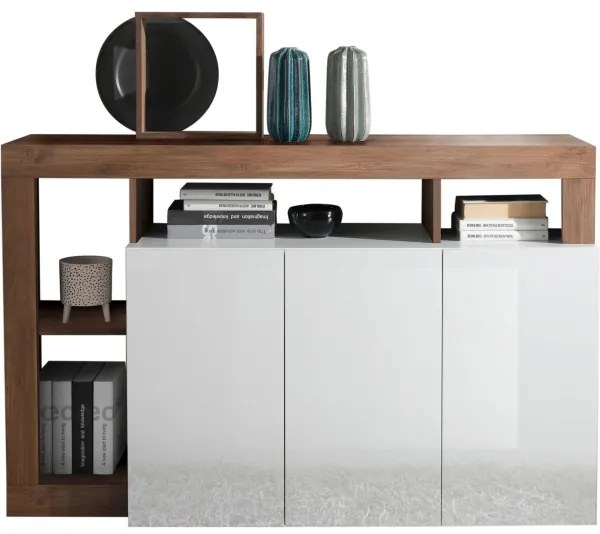 Komód LENOR fehér/tölgy