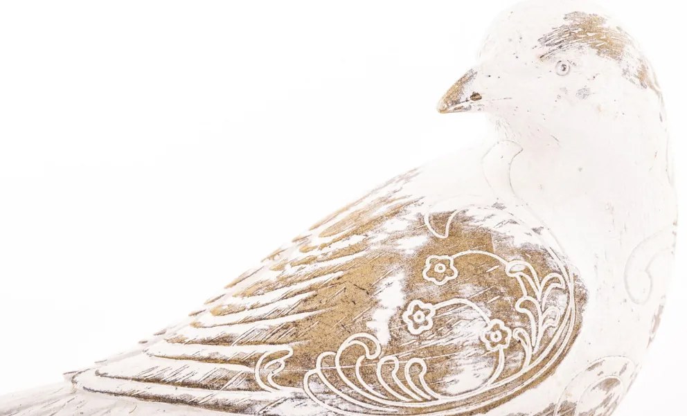 Dekorfigura Bird Műanyag Szürke, Barna 10x15x6cm