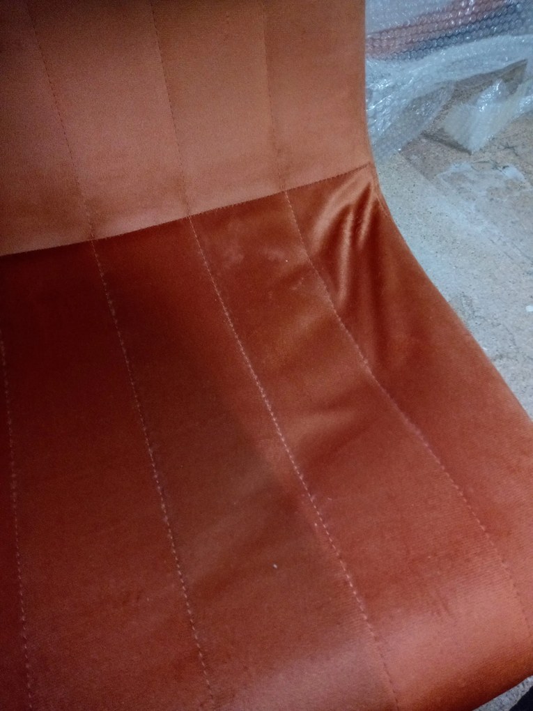 AKCIÓ POZZA VELVET bárszék arany lábakkal, terrakotta II. osztály