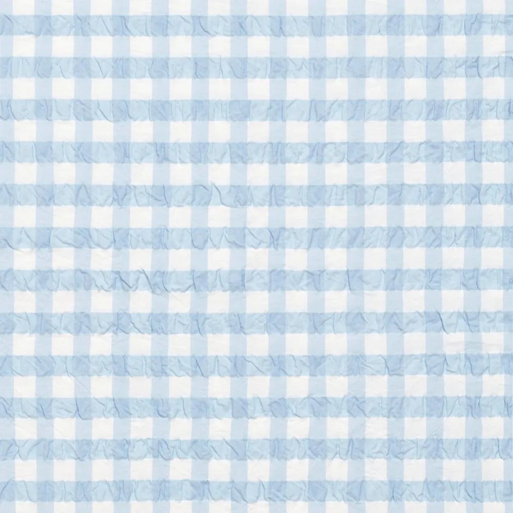 Fehér-világoskék egyszemélyes-hosszabbított krepp ágyneműhuzat 140x220 cm Bæk&Bølge – JUNA