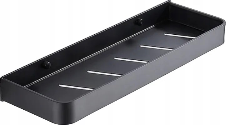 Fürdőszoba polc fürdőszoba akasztós fekete öntapadós szilárd loft 30