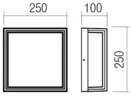 Redo 90565 - LED Kültéri fali lámpa QUADRIS LED/20W/230V IP54 antracit