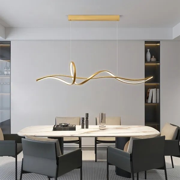 Brilagi - LED dimmelhető kábelre függesztett csillár SIGNATURE LED/55W/230V 120x23 cm arany + távirányító
