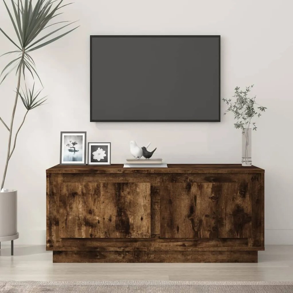 Füstös tölgy színű fatermék dohányzóasztal 102x50x44 cm