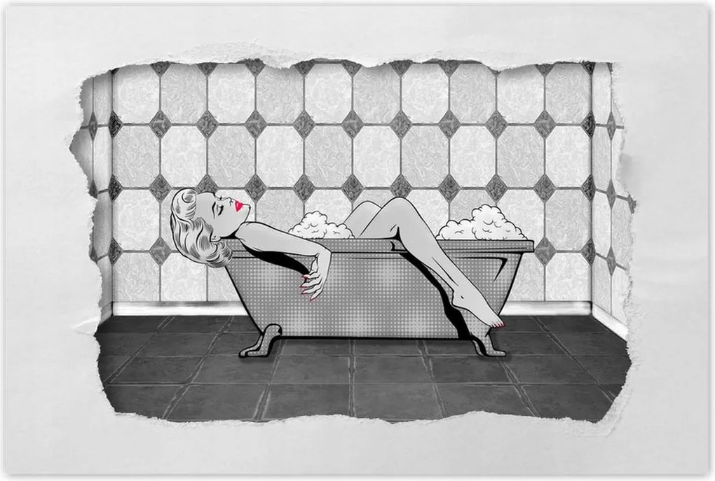 Poszterek 60x40 Marylin Monroe a kádban