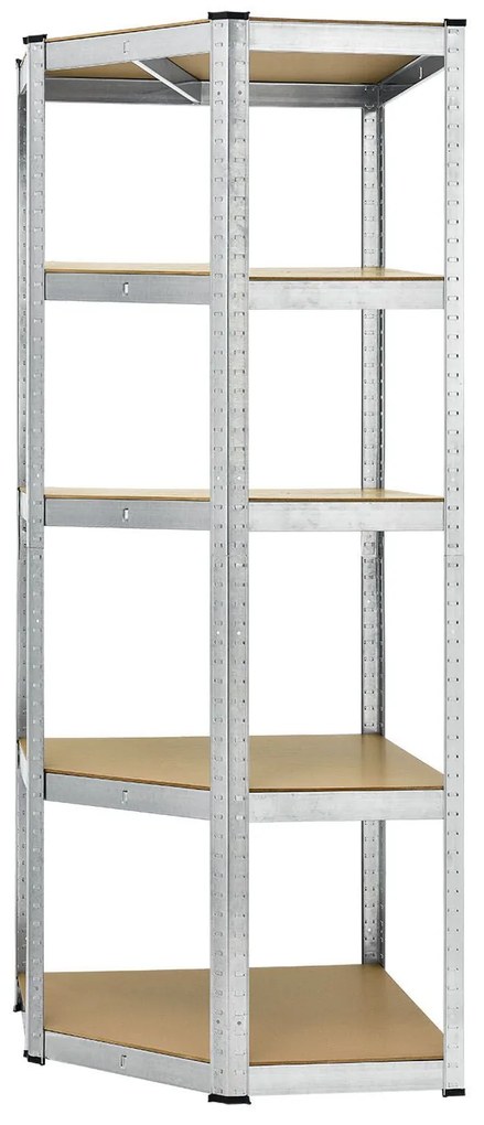 Juskys Sarok polc Basic 180x70x40 cm - ezüst