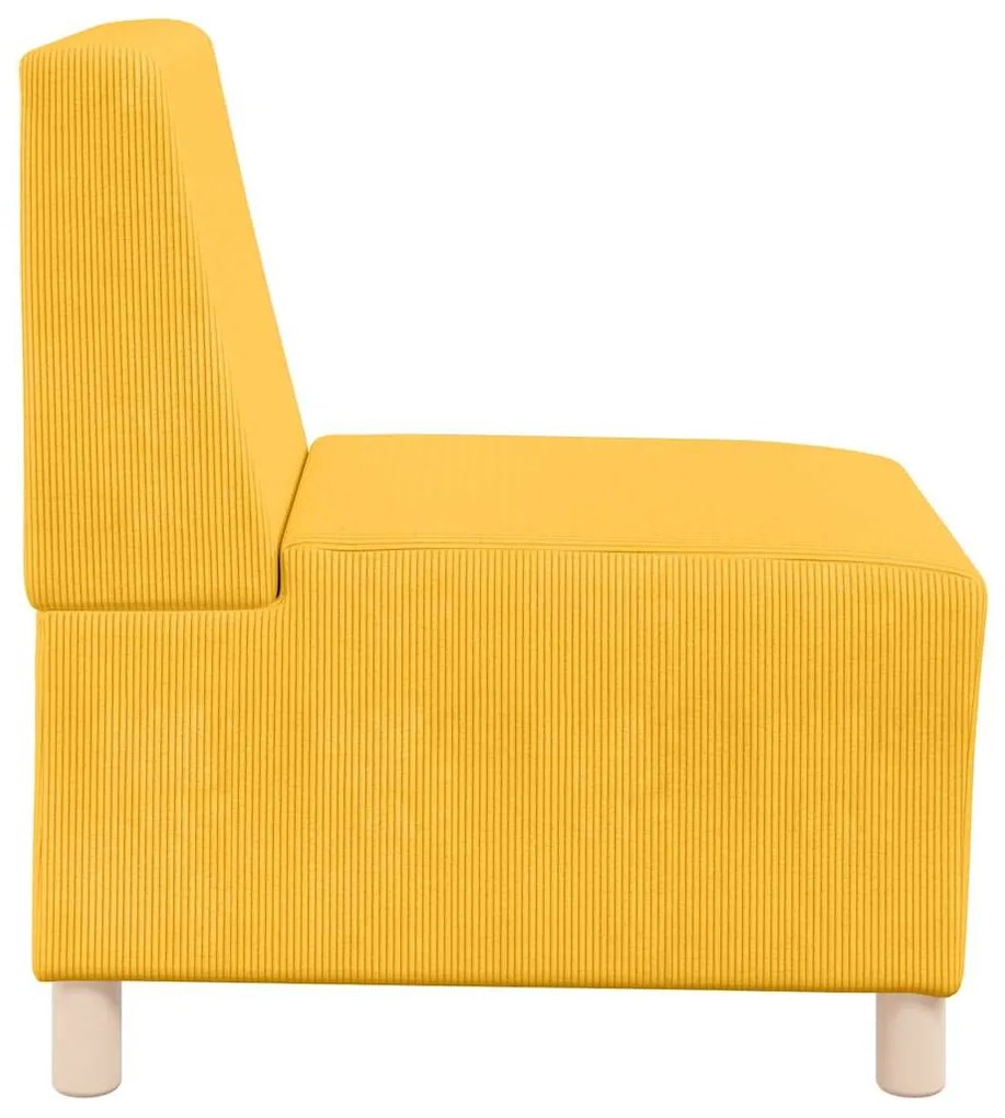 világossárga kordbársony szövet kanapéfotel 60 cm