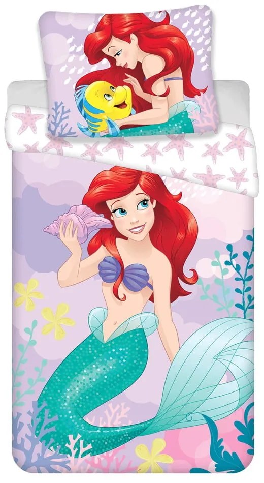 Egyszemélyes pamut gyerek ágyneműhuzat 140x200 cm Ariela "Pink" – Jerry Fabrics