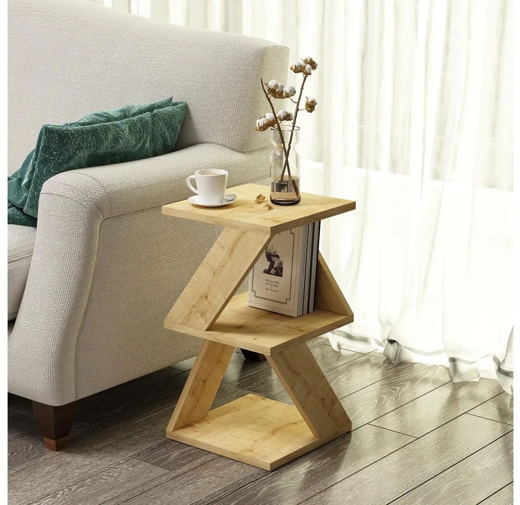 Kisasztal ALBENI 50x30 cm barna