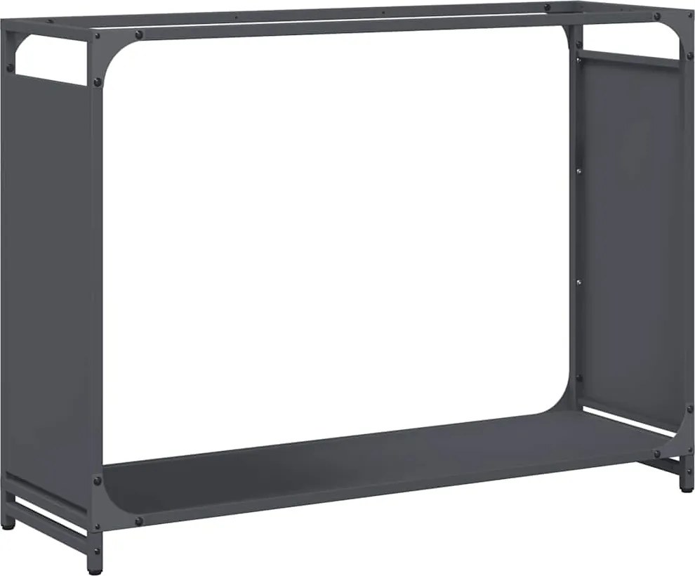 vidaXL antracitszürke hidegen hengerelt acél tűzifatároló 90x28x65 cm