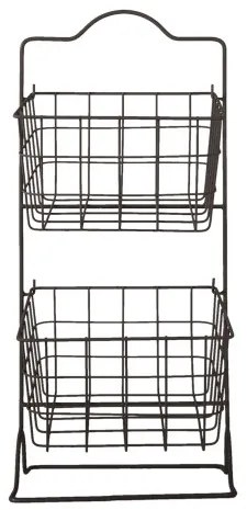 Emeletes fémkosár 25x25x57cm