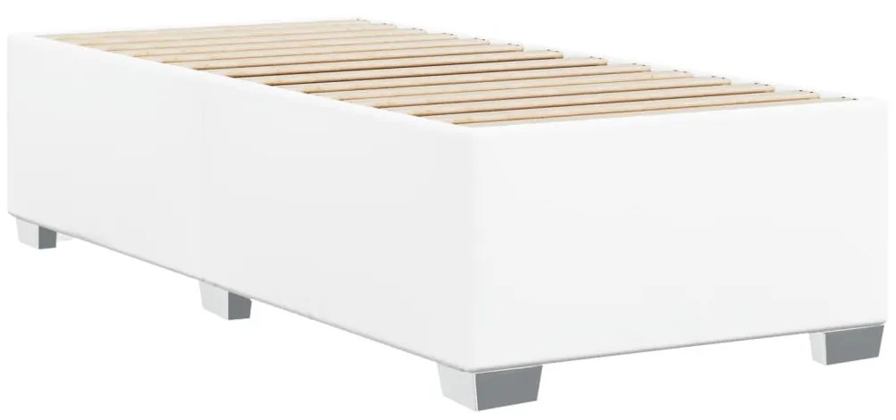 fehér műbőr ágykeret 90x200 cm