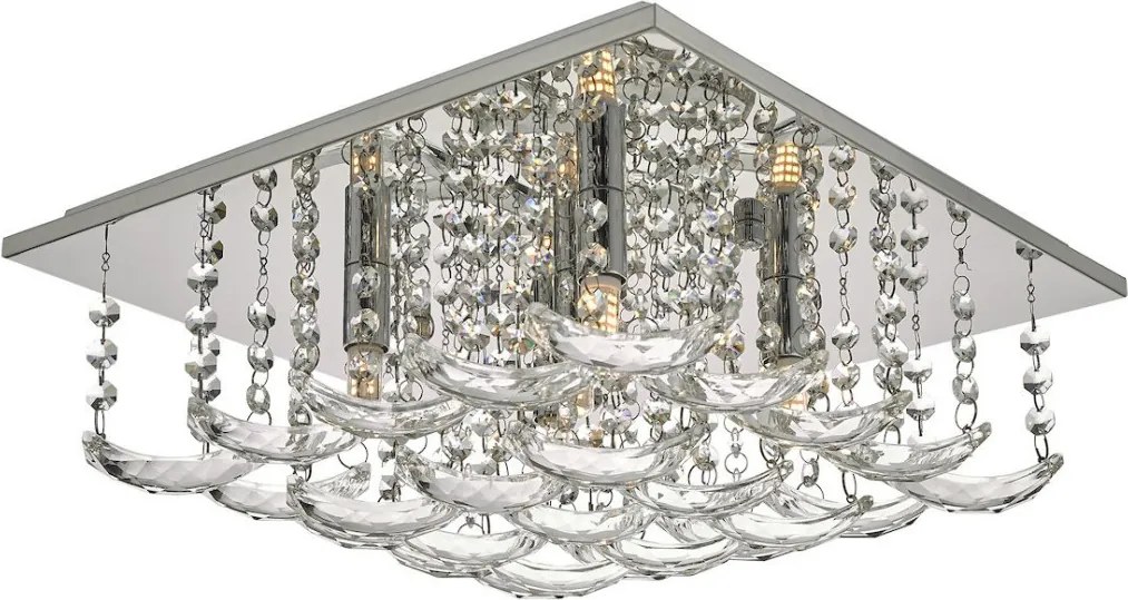 DAR LIGHTING ORE5450 ORELLA Kristály Mennyezeti Lámpa Csiszolt Króm G9 IP20