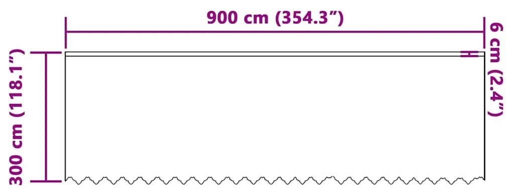 Függönyök függönyökkel Fehér 900 x 300 cm Poliészter