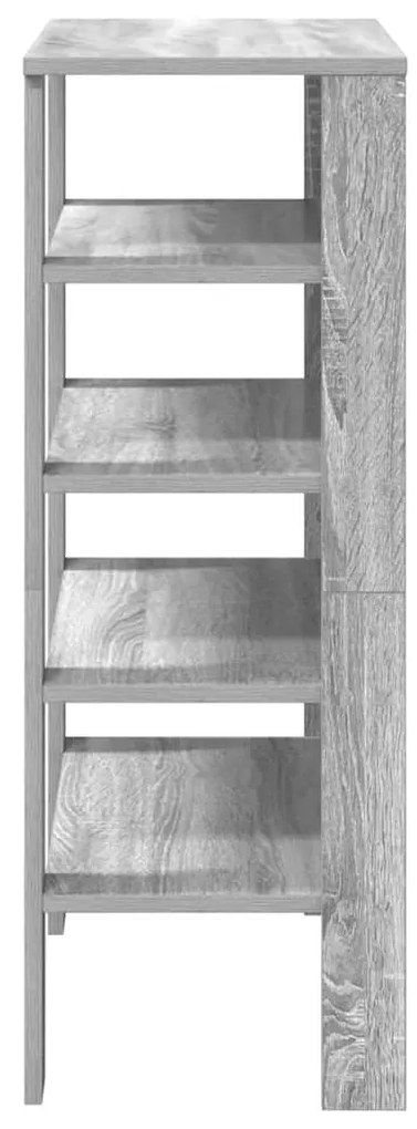 szürke sonoma színű szerelt fa cipőtartó 61x32x87,5 cm