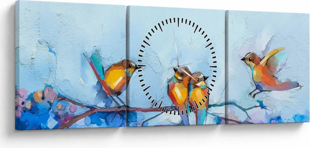 Kép - A természet ébredése (órával) (90x30 cm)