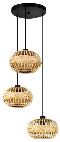 Eglo 43864 - Csillár zsinóron AMSFIELD 3xE27/40W/230V átm. 48 cm