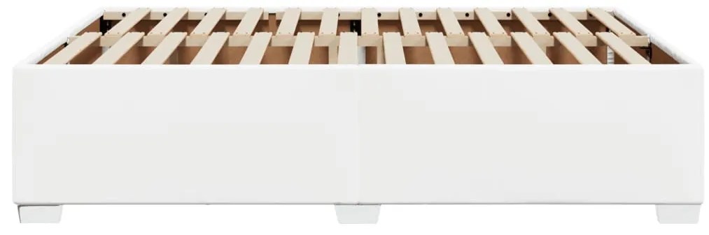 fehér műbőr ágykeret 160x200 cm