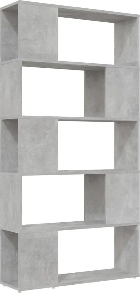 vidaXL betonszürke térelválasztó könyvszekrény 80 x 24 x 155 cm