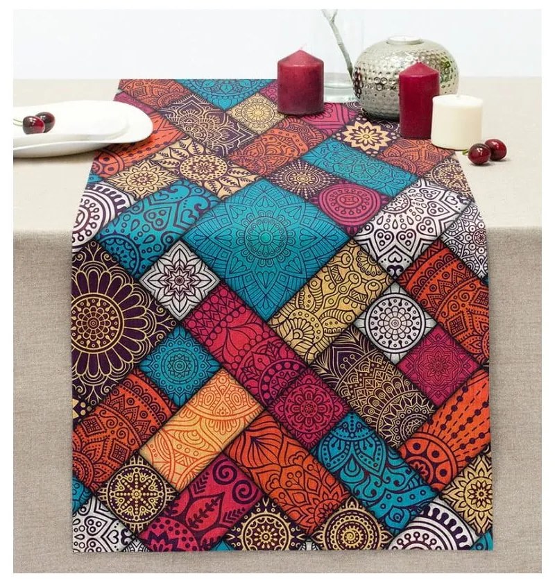 Asztali futó 40x130 cm Mandala Tiles – Mila Home