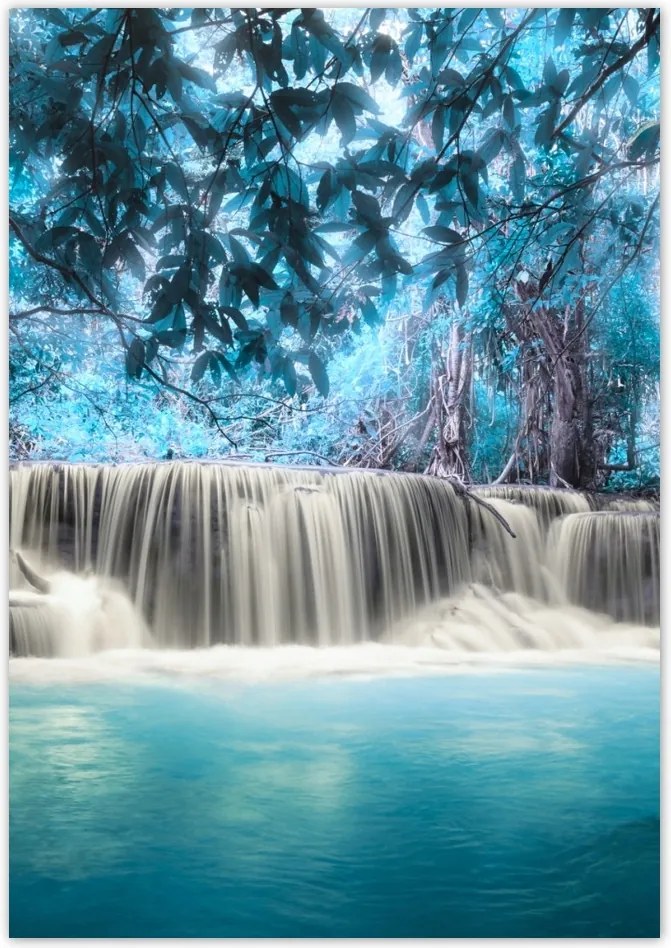 Poszterek 70x100 Kék vízesés