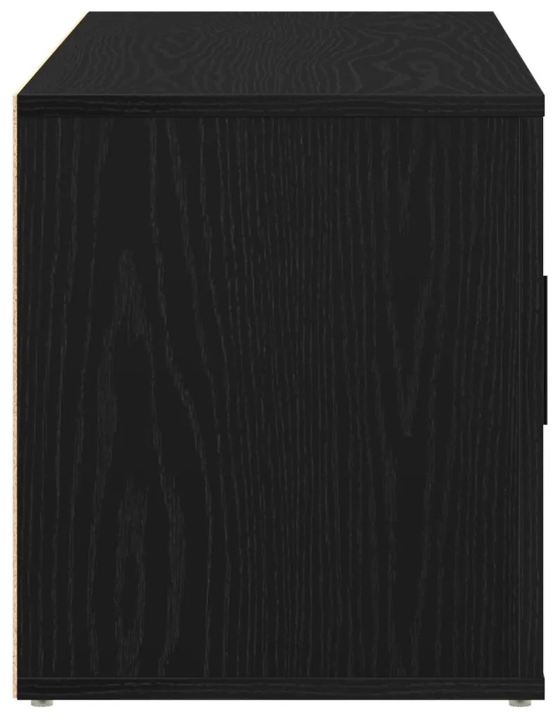 TV Szekrény Fekete Tölgy 100x35x40 cm Szerelt Fa