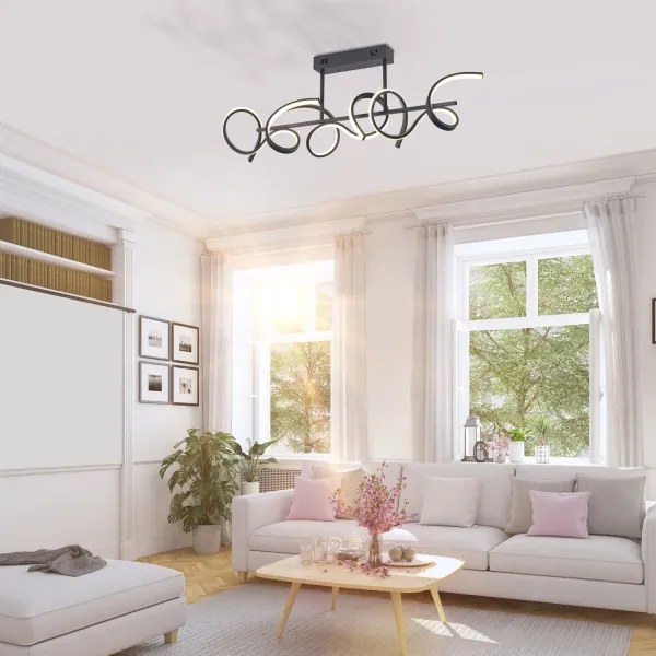 Leuchten Direkt 19032-18 - LED Szabályozható csillár rúdon CURLS 3xLED/25,8W/230V