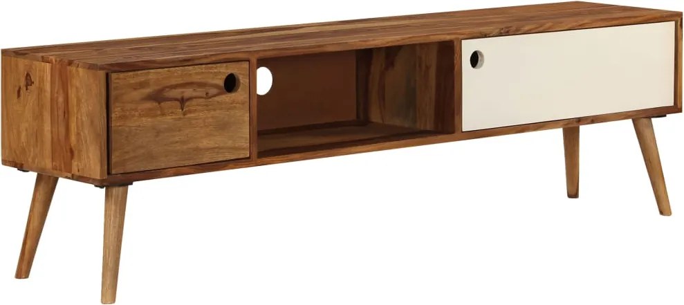 vidaXL tömör akácfából TV-szekrény 140 x 30 x 40 cm