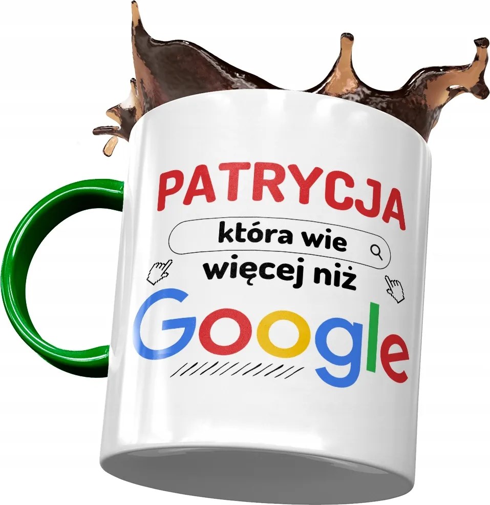 Zöld Bögre Patrícia Barátnő Feleség Ajándék Nyomtatott Fotóval