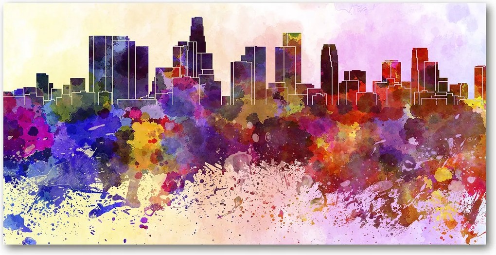 Fotó üvegkép Los Angeles színek 140x70