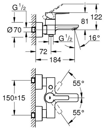 GROHE 33849001 - Kádcsaptelep LINEARE DN 15 fényes króm