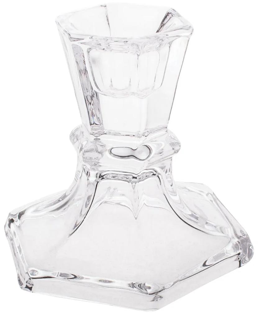 Tilburg üveg gyertyatartó, 8 cm