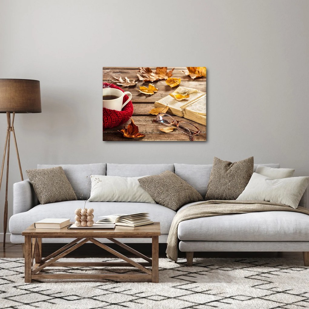 Kép - Őszi csésze tea (70x50 cm)
