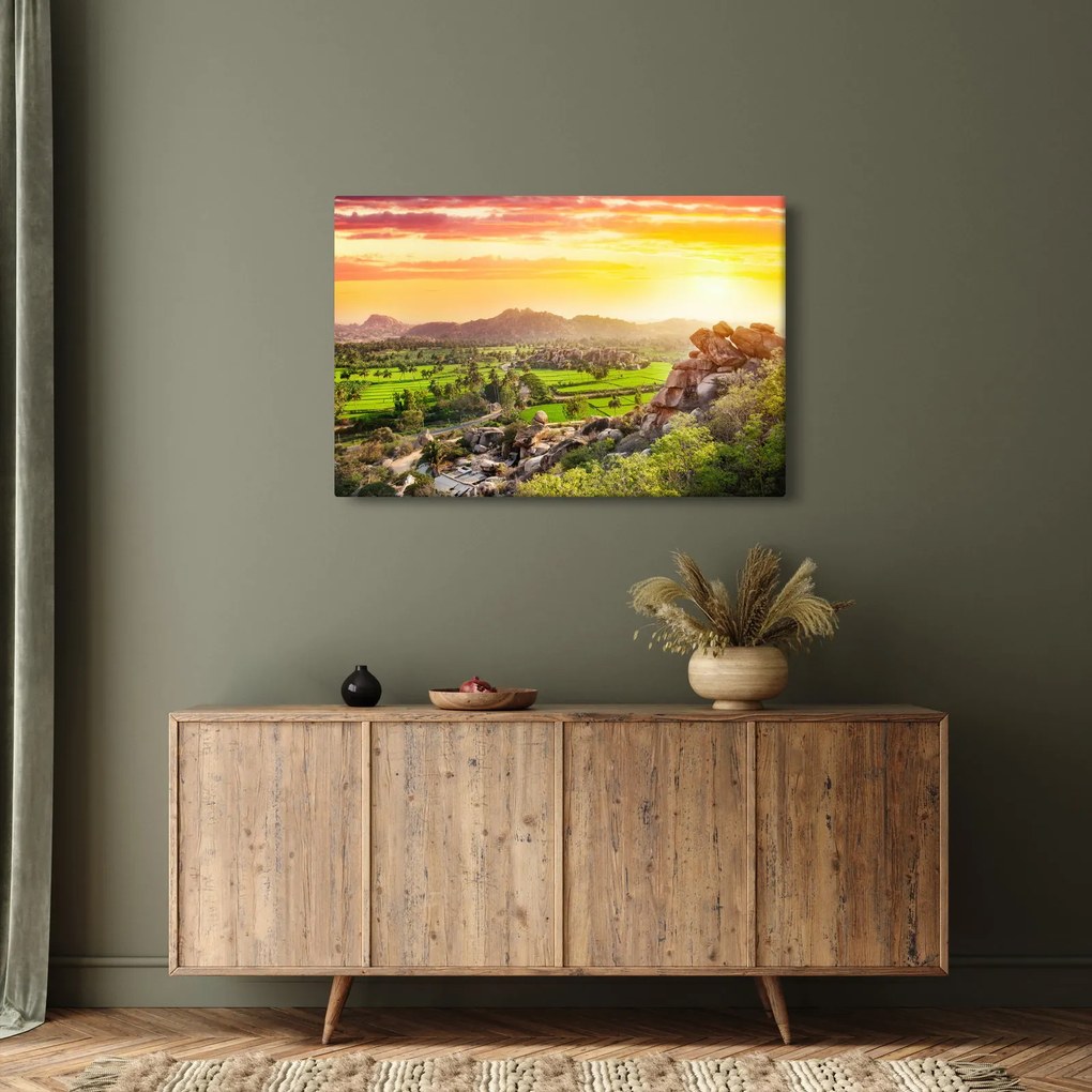 Kép a Hampi-völgyről Indiában (90x60 cm)