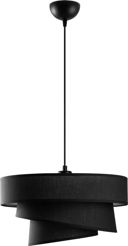 Stage 14711 fekete fém és szövet függőlámpa, Ø40 cm