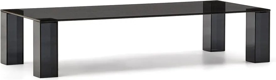 Sötétszürke üveg dohányzóasztal 60x140 cm Adularia – Kave Home