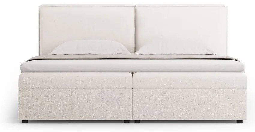 Krémszínű ágyneműtartós boxspring ágy 180x200 cm Arendal – Cosmopolitan Design