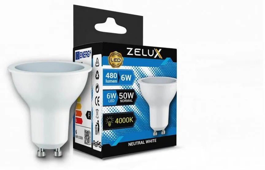 Zelux Led Spot Gu10 6W 4000K